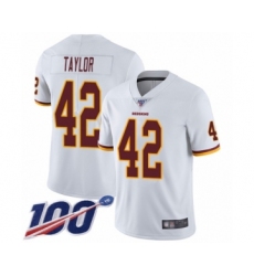 Youth Washington Redskins #42 Charley Taylor White Vapor Untouchable Limited Player 100th Season Football Jersey