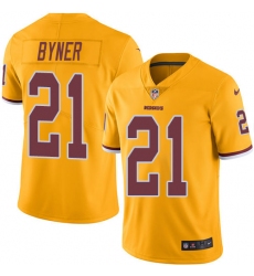 Youth Nike Washington Redskins #21 Earnest Byner Limited Gold Rush Vapor Untouchable NFL Jersey