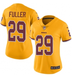 Women's Nike Washington Redskins #29 Kendall Fuller Limited Gold Rush Vapor Untouchable NFL Jersey