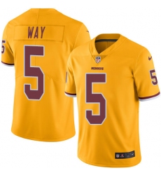 Youth Nike Washington Redskins #5 Tress Way Limited Gold Rush Vapor Untouchable NFL Jersey