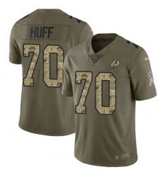 Youth Nike Washington Redskins #70 Sam Huff Limited Olive/Camo 2017 Salute to Service NFL Jersey