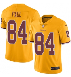 Youth Nike Washington Redskins #84 Niles Paul Limited Gold Rush Vapor Untouchable NFL Jersey