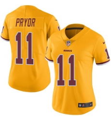 Women's Nike Washington Redskins #11 Terrelle Pryor Limited Gold Rush Vapor Untouchable NFL Jersey
