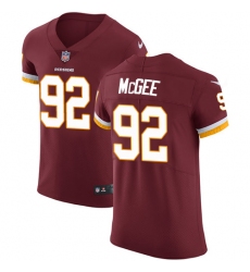 Men's Nike Washington Redskins #92 Stacy McGee Elite Burgundy Red Team Color NFL Jersey