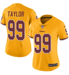 Women's Nike Washington Redskins #99 Phil Taylor Limited Gold Rush Vapor Untouchable NFL Jersey
