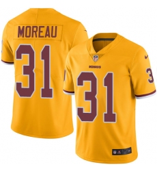 Men's Nike Washington Redskins #31 Fabian Moreau Limited Gold Rush Vapor Untouchable NFL Jersey
