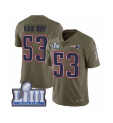 Youth Nike New England Patriots #53 Kyle Van Noy Limited Olive 2017 Salute to Service Super Bowl LIII Bound NFL Jersey