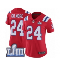 Women's Nike New England Patriots #24 Stephon Gilmore Red Alternate Vapor Untouchable Limited Player Super Bowl LIII Bound NFL Jersey