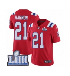 Youth Nike New England Patriots #21 Duron Harmon Red Alternate Vapor Untouchable Limited Player Super Bowl LIII Bound NFL Jersey