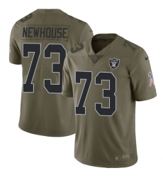 Youth Nike Oakland Raiders #73 Marshall Newhouse Limited Olive 2017 Salute to Service NFL Jersey
