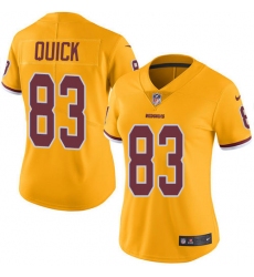 Women's Nike Washington Redskins #83 Brian Quick Limited Gold Rush Vapor Untouchable NFL Jersey