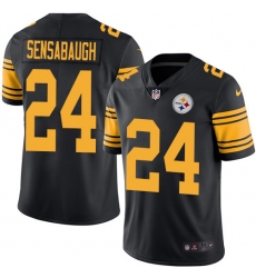 Men's Nike Pittsburgh Steelers #24 Coty Sensabaugh Limited Black Rush Vapor Untouchable NFL Jersey