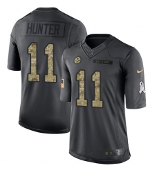 Youth Nike Pittsburgh Steelers #11 Justin Hunter Limited Black 2016 Salute to Service NFL Jersey