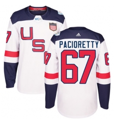 Men's Adidas Team USA #67 Max Pacioretty Authentic White Home 2016 World Cup Ice Hockey Jersey