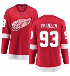 Women's Detroit Red Wings #93 Johan Franzen Fanatics Branded Red Home Breakaway NHL Jersey
