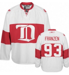 Women's Reebok Detroit Red Wings #93 Johan Franzen Authentic White Third NHL Jersey