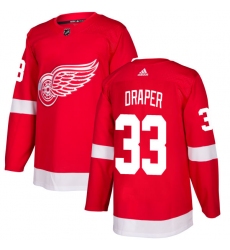 Men's Adidas Detroit Red Wings #33 Kris Draper Authentic Red Home NHL Jersey