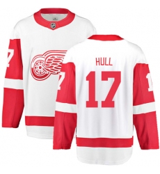 Youth Detroit Red Wings #17 Brett Hull Fanatics Branded White Away Breakaway NHL Jersey