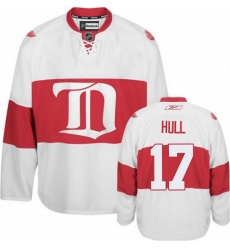 Youth Reebok Detroit Red Wings #17 Brett Hull Authentic White Third NHL Jersey