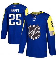 Men's Adidas Detroit Royal Blue Wings #25 Mike Green Authentic Royal Blue 2018 All-Star Atlantic Division NHL Jersey