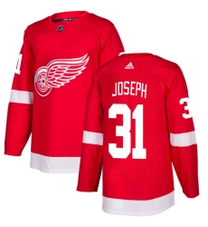 Youth Adidas Detroit Red Wings #31 Curtis Joseph Authentic Red Home NHL Jersey