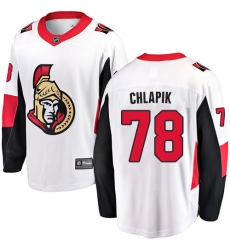 Youth Ottawa Senators #78 Filip Chlapik Fanatics Branded White Away Breakaway NHL Jersey