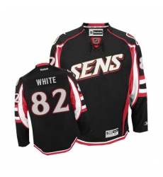 Men's Reebok Ottawa Senators #82 Colin White Authentic Black Third NHL Jersey
