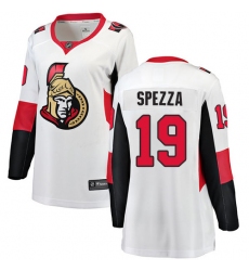 Women's Ottawa Senators #19 Jason Spezza Fanatics Branded White Away Breakaway NHL Jersey