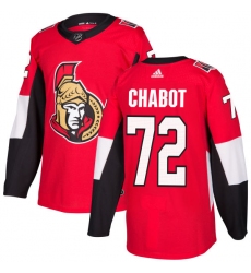 Men's Adidas Ottawa Senators #72 Thomas Chabot Premier Red Home NHL Jersey
