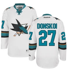 Youth Reebok San Jose Sharks #27 Joonas Donskoi Authentic White Away NHL Jersey