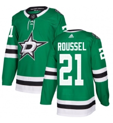 Men's Adidas Dallas Stars #21 Antoine Roussel Authentic Green Home NHL Jersey