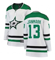 Women's Dallas Stars #13 Mattias Janmark Authentic White Away Fanatics Branded Breakaway NHL Jersey