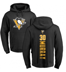 NHL Adidas Pittsburgh Penguins #30 Matt Murray Black Backer Pullover Hoodie