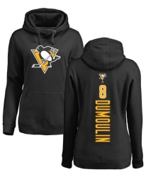NHL Women's Adidas Pittsburgh Penguins #8 Brian Dumoulin Black Backer Pullover Hoodie