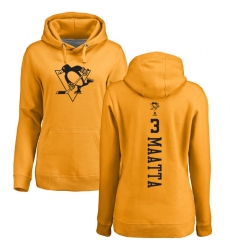 NHL Women's Adidas Pittsburgh Penguins #3 Olli Maatta Gold One Color Backer Pullover Hoodie