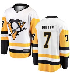 Youth Pittsburgh Penguins #7 Joe Mullen Fanatics Branded White Away Breakaway NHL Jersey