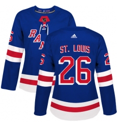 Women's Adidas New York Rangers #26 Martin St. Louis Premier Royal Blue Home NHL Jersey