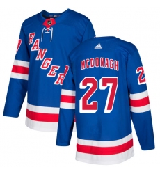 Men's Adidas New York Rangers #27 Ryan McDonagh Authentic Royal Blue Home NHL Jersey