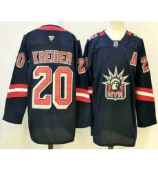 Men's New York Rangers #20 Chris Kreider Navy Reverse Retro Authentic Jersey