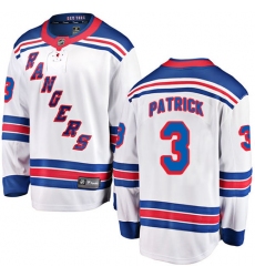 Youth New York Rangers #3 James Patrick Fanatics Branded White Away Breakaway NHL Jersey