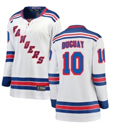 Women's New York Rangers #10 Ron Duguay Fanatics Branded White Away Breakaway NHL Jersey