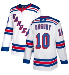 Youth Reebok New York Rangers #10 Ron Duguay Authentic White Away NHL Jersey