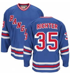 Men's CCM New York Rangers #35 Mike Richter Premier Royal Blue Heroes of Hockey Alumni Throwback NHL Jersey