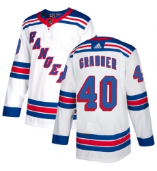Youth Reebok New York Rangers #40 Michael Grabner Authentic White Away NHL Jersey