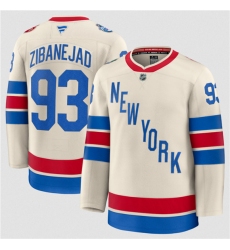 Men's New York Rangers #93 Mika Zibanejad Cream 2026 Winter Classic Stitched Hockey Jersey