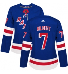 Women's Adidas New York Rangers #7 Rod Gilbert Premier Royal Blue Home NHL Jersey