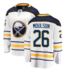 Men's Buffalo Sabres #26 Matt Moulson Fanatics Branded White Away Breakaway NHL Jersey