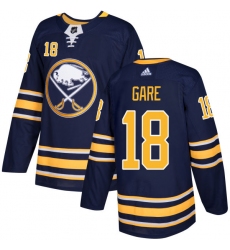 Men's Adidas Buffalo Sabres #18 Danny Gare Authentic Navy Blue Home NHL Jersey