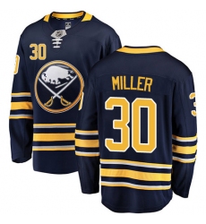 Youth Buffalo Sabres #30 Ryan Miller Fanatics Branded Navy Blue Home Breakaway NHL Jersey