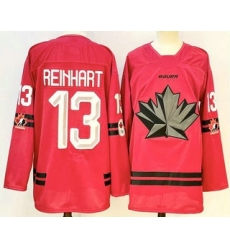 Men's Canada Hockey #13 Sam Reinhart Red Stitched Jersey